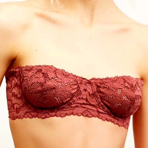 Free People Other - Free People Rust Red Lace Multiway Underwire Bra 36DD